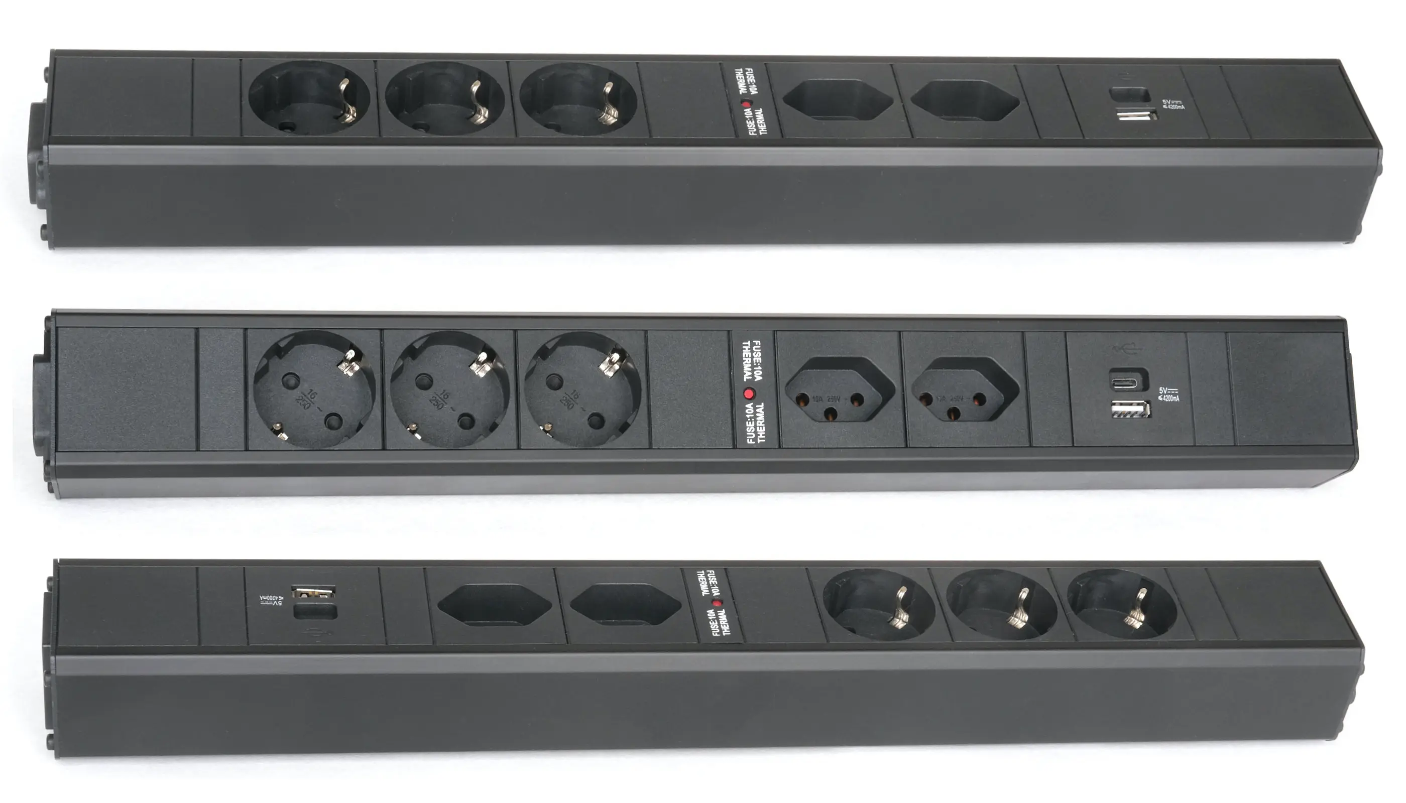 Individuelle Steckdosenleiste mit USB
